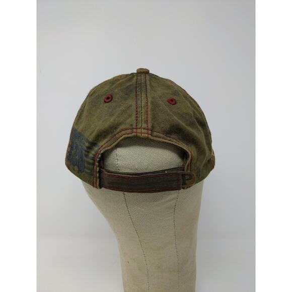 Paramount Apparel International Strapback Hat Green OSFA Embroidered Spell Out - Picture 8 of 11